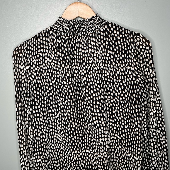 J. Crew Smocked Neck Top - Oncilla Cat Print - Picture 7 of 11
